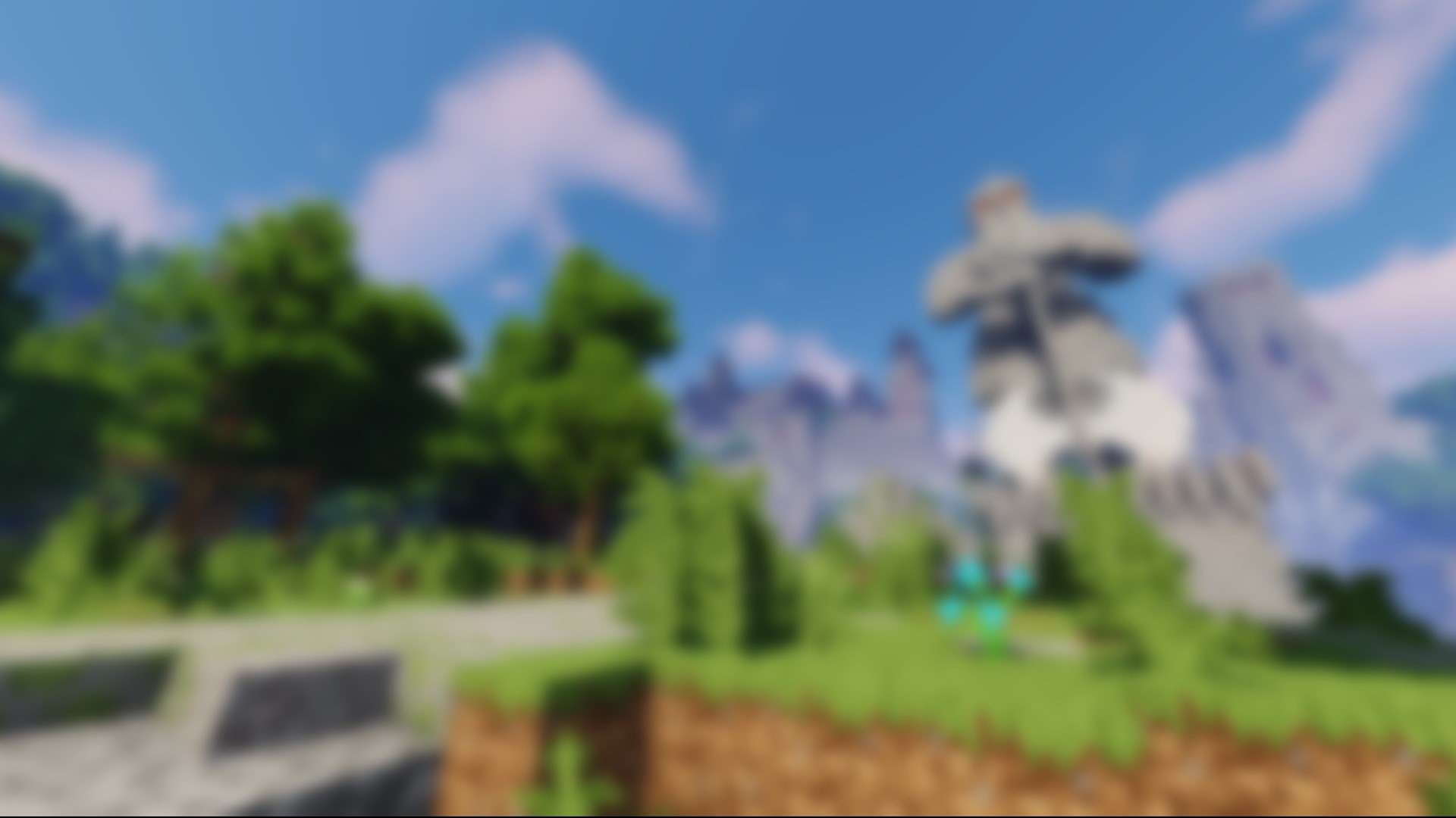 青空に石レンガのお城